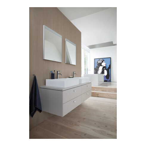 Duravit Aufsatzbecken geschliffen Vero Air 60x47cm, m ÜL, HLB, mit Hahnloch, weiß