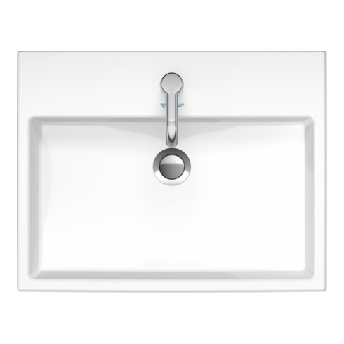 Duravit Aufsatzbecken geschliffen Vero Air 60x47cm, m ÜL, HLB, mit Hahnloch, weiß