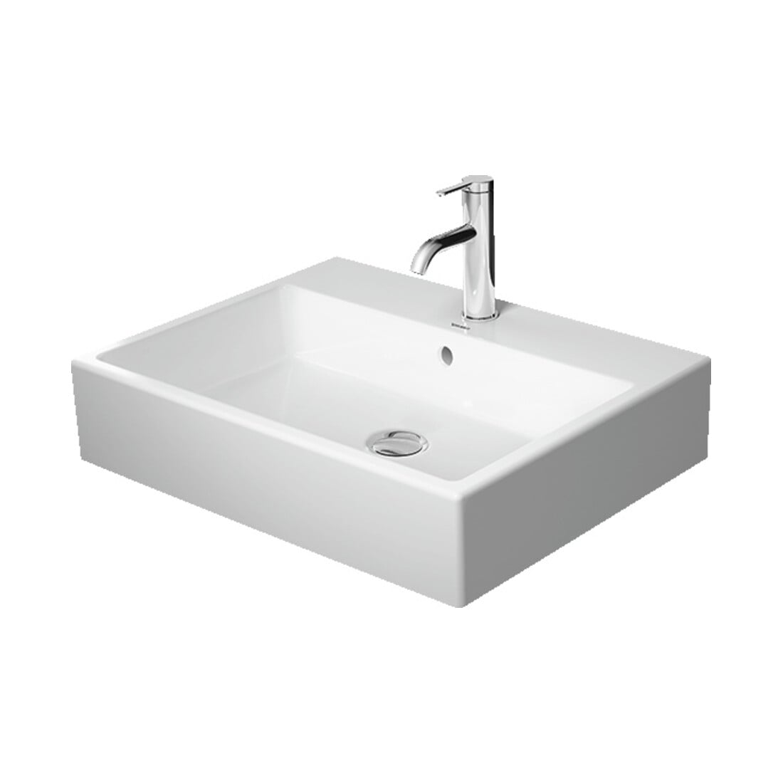 Duravit Aufsatzbecken geschliffen Vero Air 60x47cm, o. ÜL, m HLB, o. Hahnloch, weiß