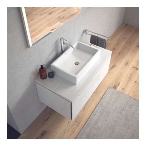 Duravit Aufsatzbecken geschliffen Vero Air o. HL, ÜL, Hahnlochbank, 60x38cm, weiß