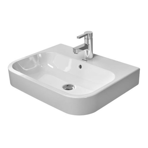 Duravit Aufsatzwaschtisch Happy D.2 60x46cm, geschli., m HL, ÜL, HLB, we WG