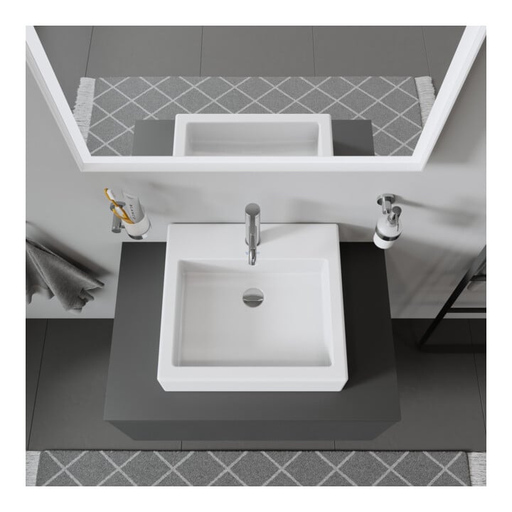 Duravit Aufsatzbecken Vero 50x47cm, geschli., m HL, ÜL, HLB, weiß