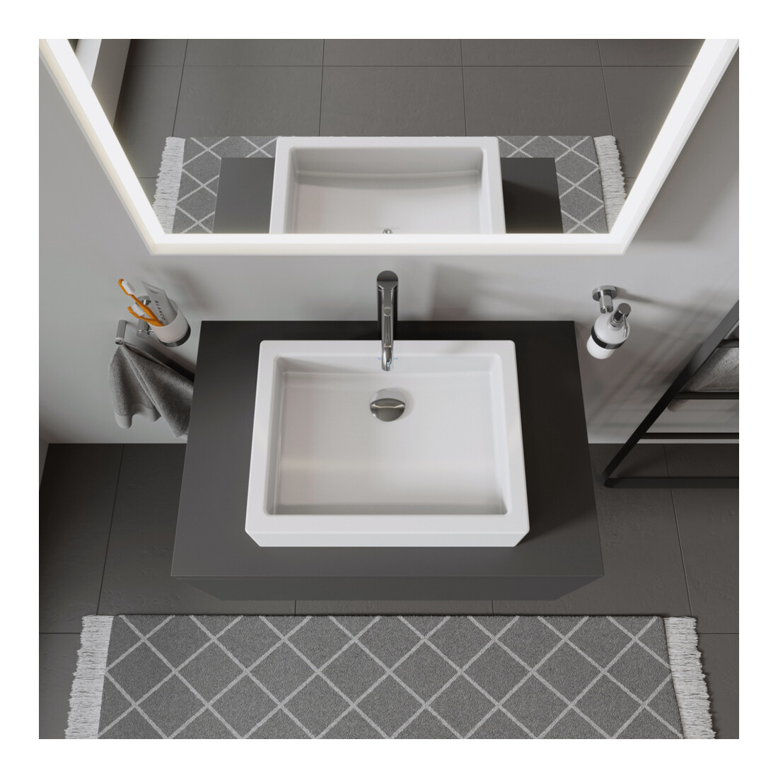 Duravit Aufsatzbecken Vero geschli., o. HL, ÜL, HLB, 50x38cm, weiß