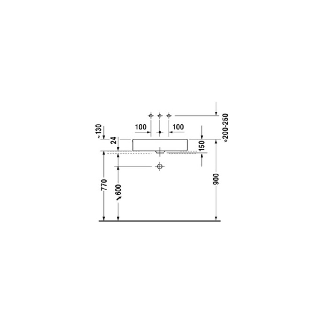 Duravit Aufsatzbecken Vero geschli., o. HL, ÜL, HLB, 60x38cm, weiß