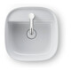 Duravit Aufsatzbecken Zencha 42x42cm, m L, HLB, o Ü, geschli., we, WG-1