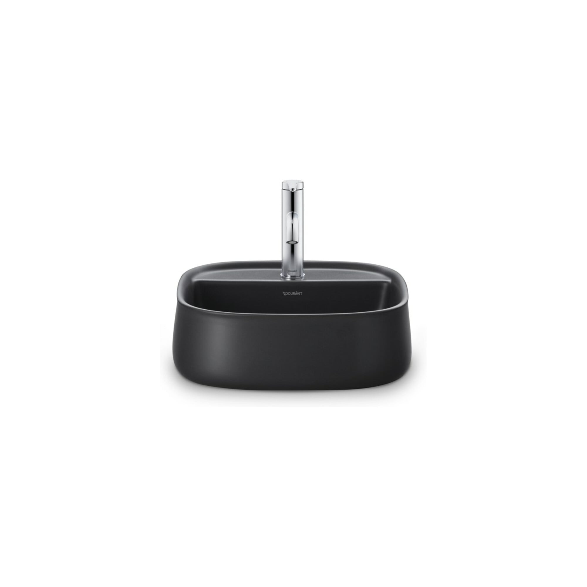 Duravit Aufsatzbecken Zencha 42x42cm, m L, HLB, o Ü, gs, anthr. ma