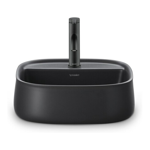 Duravit Aufsatzbecken Zencha 42x42cm, m L, HLB, o Ü, gs, anthr. ma