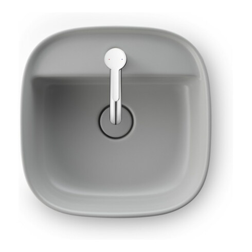 Duravit Aufsatzbecken Zencha 42x42cm, m L, HLB, o Ü, gs, gr s-matt