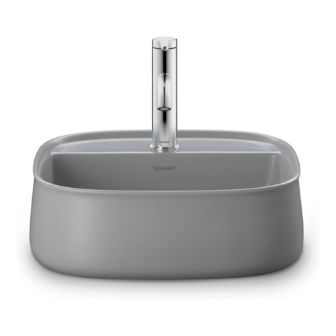 Duravit Aufsatzbecken Zencha 42x42cm, m L, HLB, o Ü, gs, gr s-matt