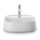 Duravit Aufsatzbecken Zencha 42x42cm, m L, HLB, o Ü, gs, w s-matt, WG-1