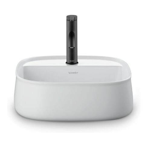 Duravit Aufsatzbecken Zencha 42x42cm, m L, HLB, o Ü, gs, w s-matt, WG