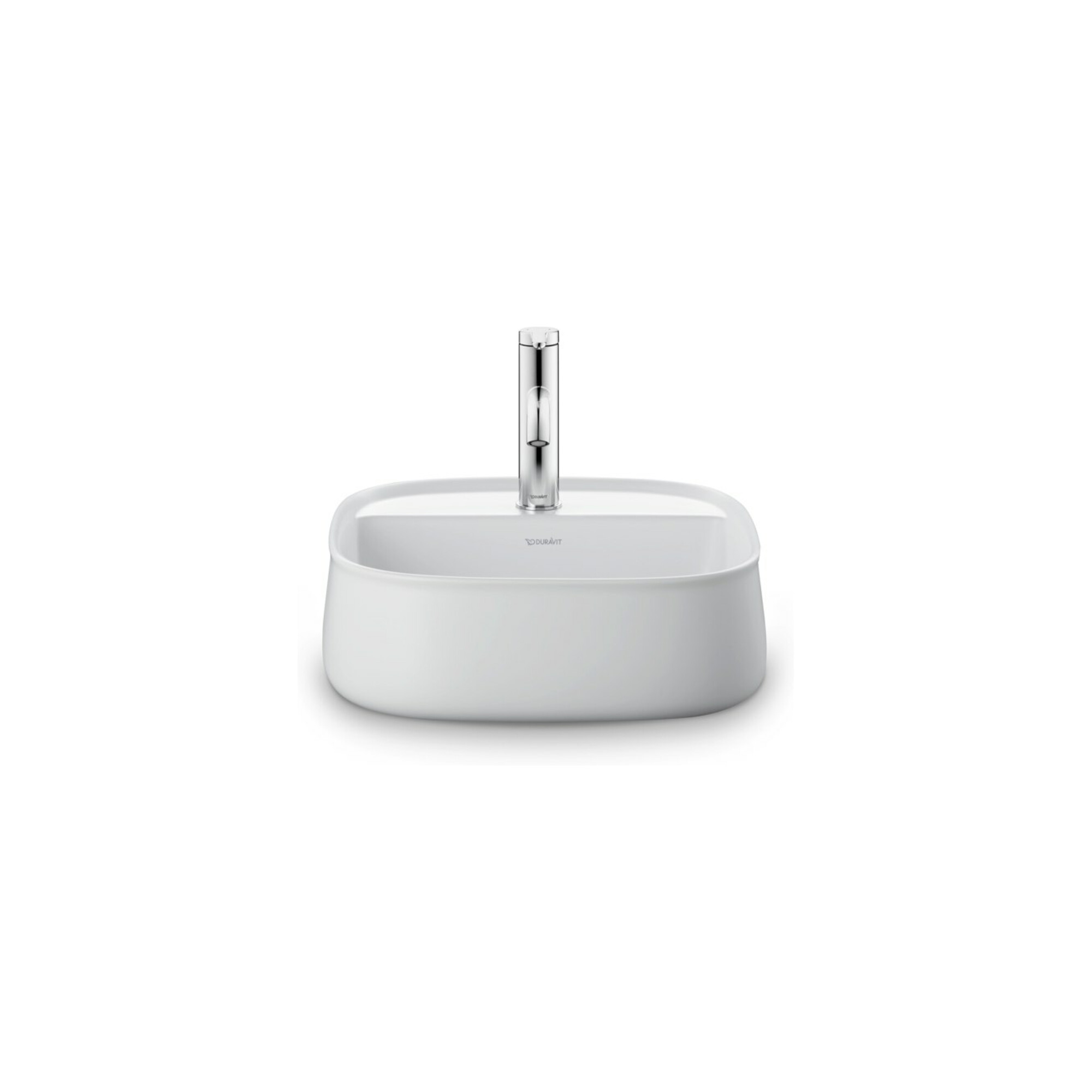 Duravit Aufsatzbecken Zencha 42x42cm, m L, HLB, o Ü, gs, we s-matt