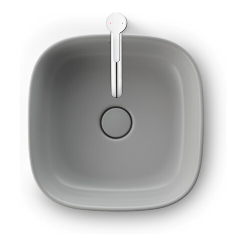 Duravit Aufsatzbecken Zencha 42x42cm, o L, Ü, HLB, gs, gr s-matt, WG