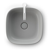 Duravit Aufsatzbecken Zencha 42x42cm, o L, Ü, HLB, gs, gr s-matt, WG
