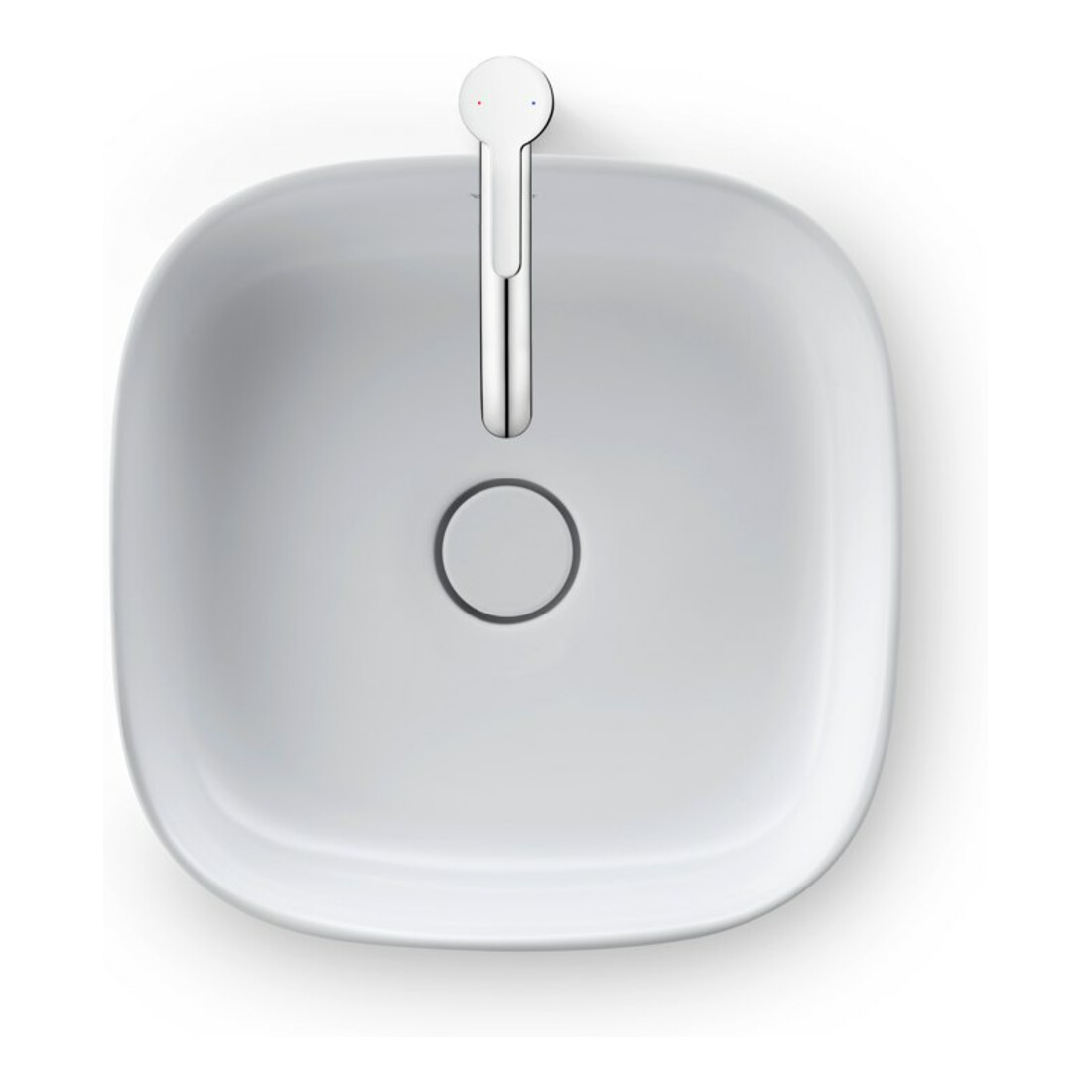Duravit Aufsatzbecken Zencha 42x42cm, o L, Ü, HLB, gs, we s-matt