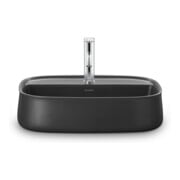 Duravit Aufsatzbecken Zencha 55x39cm, m L, HLB, o Ü, gs, anthr. ma-2