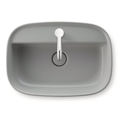 Duravit Aufsatzbecken Zencha 55x39cm, m L, HLB, o Ü, gs, g s-matt, WG