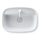 Duravit Aufsatzbecken Zencha 55x39cm, m L, HLB, o Ü, gs, we s-matt-5