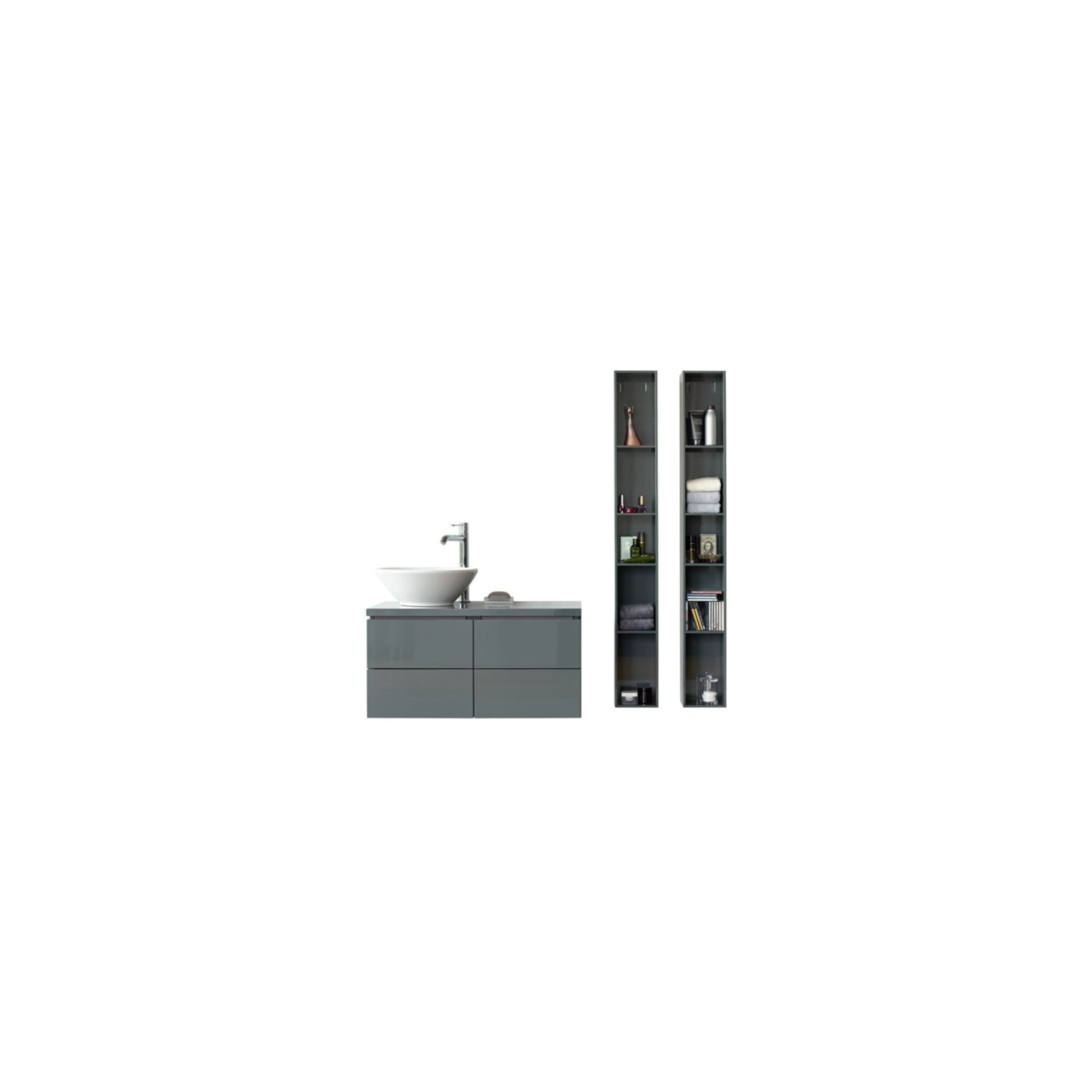 Duravit Aufsatzwaschbecken Bacino d 42cm, o. Hahnl. + Hahnloch, m ÜL, weiß