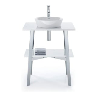 Duravit Aufsatzwaschbecken Cape Cod 40x36cm, o. HL, ÜL, HLB, Weiß Seidenmatt