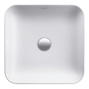 Duravit Aufsatzwaschbecken Cape Cod 43x43cm, o. HL, ÜL, HLB, we s-matt WG
