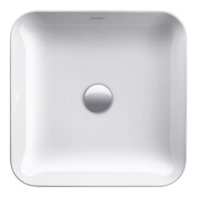 Duravit Aufsatzwaschbecken Cape Cod 43x43cm, o. HL, ÜL, HLB, we WonderGliss
