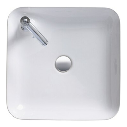 Duravit Aufsatzwaschbecken Cape Cod 46x46cm, m HL, Armat.insel, o. ÜL, Weiß