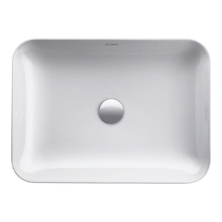 Duravit Aufsatzwaschbecken Cape Cod 55x40cm, o. HL, ÜL, Hahnlochbank, Weiß