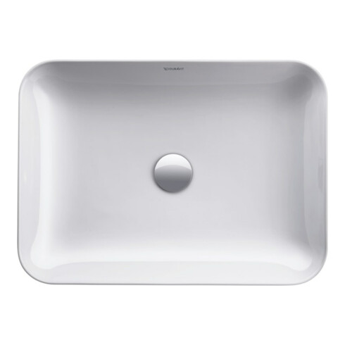 Duravit Aufsatzwaschbecken Cape Cod 55x40cm, o. HL, ÜL, Hahnlochbank, Weiß