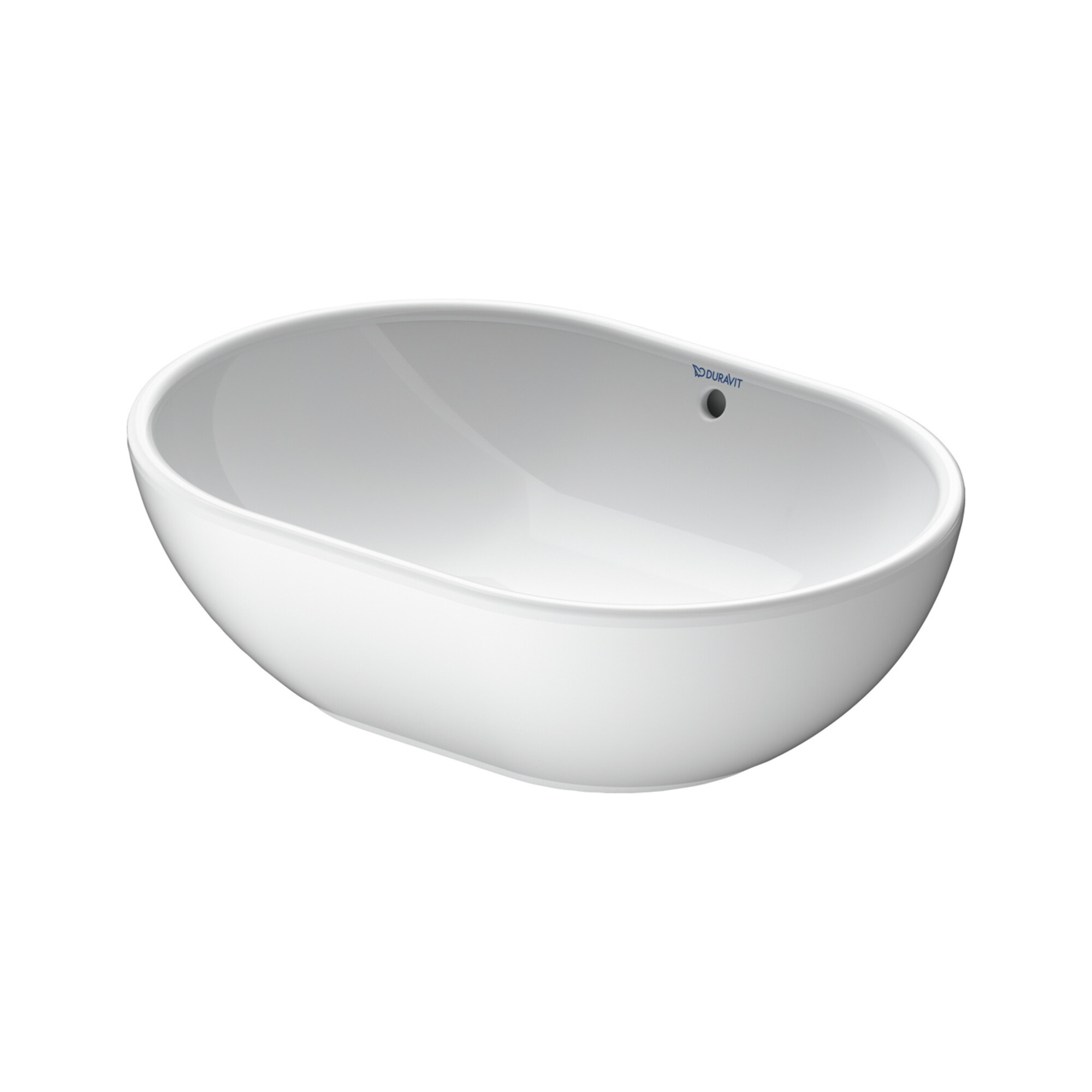 Duravit Aufsatzwaschtisch 49,5x35cm, o. HL, m ÜL, o. HLB, weiß