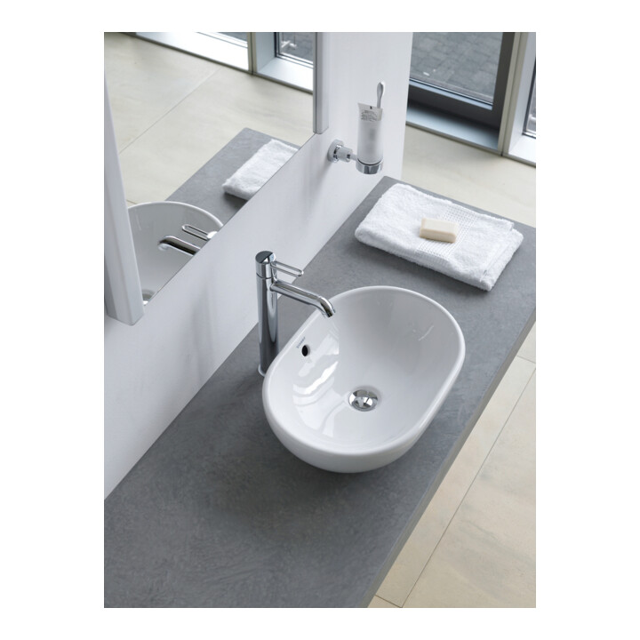 Duravit Aufsatzwaschtisch 49,5x35cm, o. HL, m ÜL, o. HLB, weiß