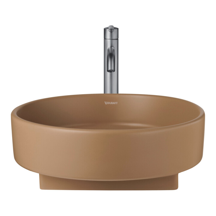Duravit Aufsatzwaschtisch Balcoon 45x45cm, o. Hahnl., ÜL, Clay terra matt