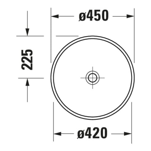 Duravit Aufsatzwaschtisch Balcoon 45x45cm, o. Hahnl., ÜL, weiß Hochglanz
