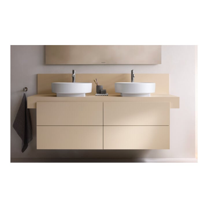 Duravit Aufsatzwaschtisch Balcoon 45x45cm, o. Hahnl., ÜL, weiß Seidenmatt