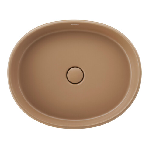 Duravit Aufsatzwaschtisch Balcoon 55x45cm, o. Hahnl., ÜL, Clay terra matt