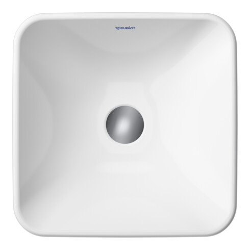 Duravit Aufsatzwaschtisch D-Neo 40x40cm, o. ÜL, ohne Hahnlochbank, weiß