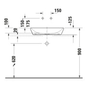 Duravit Aufsatzwaschtisch D-Neo 60x40cm, o. ÜL, ohne Hahnlochbank, weiß-2
