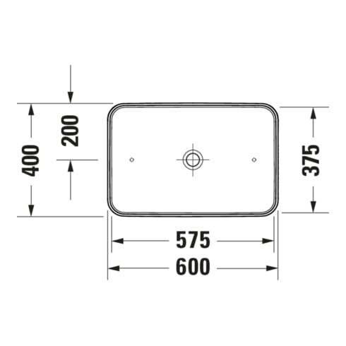 Duravit Aufsatzwaschtisch D-Neo 60x40cm, o. ÜL, ohne Hahnlochbank, weiß
