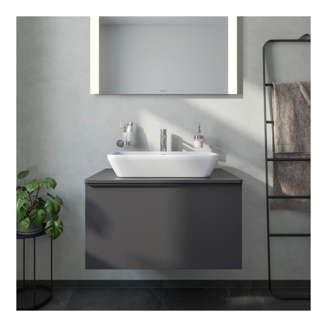 Duravit Aufsatzwaschtisch D-Neo 60x40cm, o. ÜL, ohne Hahnlochbank, weiß