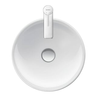 Duravit Aufsatzwaschtisch D-Neo d 40cm, o. HL, ÜL, Hahnlochbank, weiß