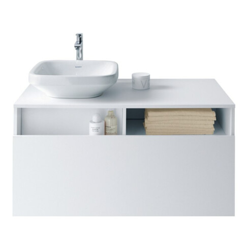 Duravit Aufsatzwaschtisch DuraStyle 43x43cm, geschli., o. HL, ÜL, HLB, weiß