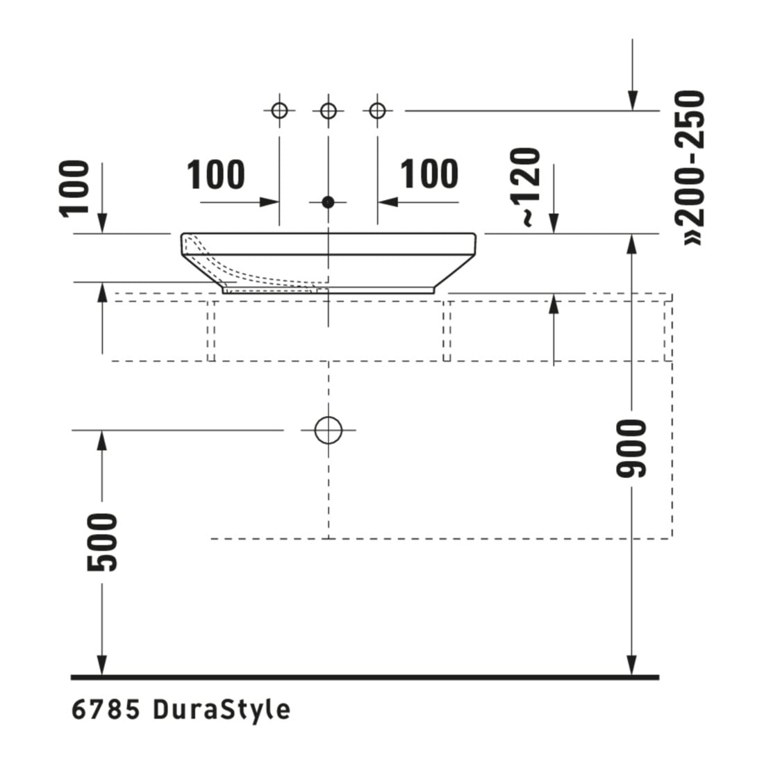 Duravit Aufsatzwaschtisch DuraStyle 60x38cm, geschli., o. HL, ÜL, HLB, weiß