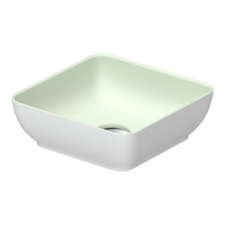 Duravit Aufsatzwaschtisch DuroCast + Sivida 30x30cm, I.Fa Blassgrün m, Auß.Fa w m