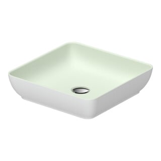 Duravit Aufsatzwaschtisch DuroCast + Sivida 40x40cm, I.Fa Blassgrün m, Auß.Fa w m