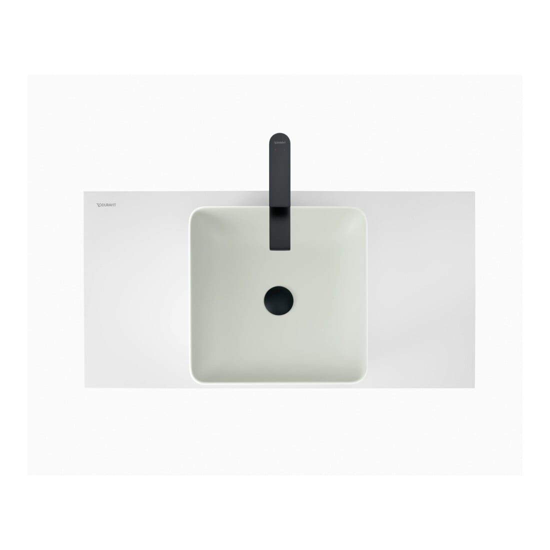 Duravit Aufsatzwaschtisch DuroCast + Sivida 40x40cm, I.Fa Blassgrün m, Auß.Fa w m