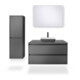 Duravit Aufsatzwaschtisch DuroCast + Sivida 40x40cm, I.Fa w m, Auß.Fa dunkelgr. ma