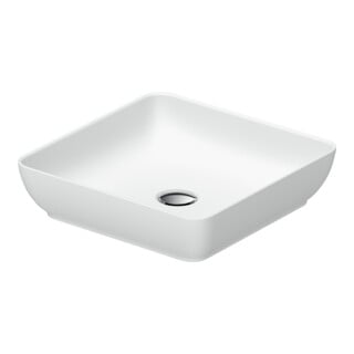Duravit Aufsatzwaschtisch DuroCast + Sivida 40x40cm, weiß seidenmatt