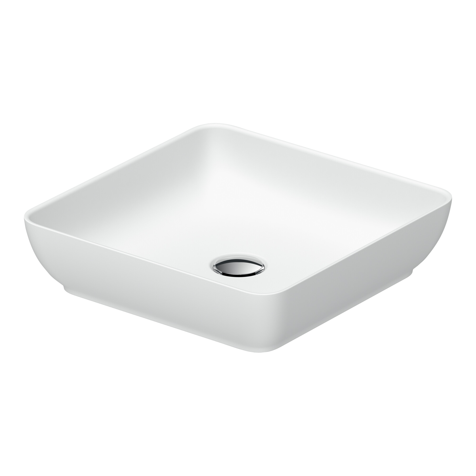 Duravit Aufsatzwaschtisch DuroCast + Sivida 40x40cm, weiß seidenmatt