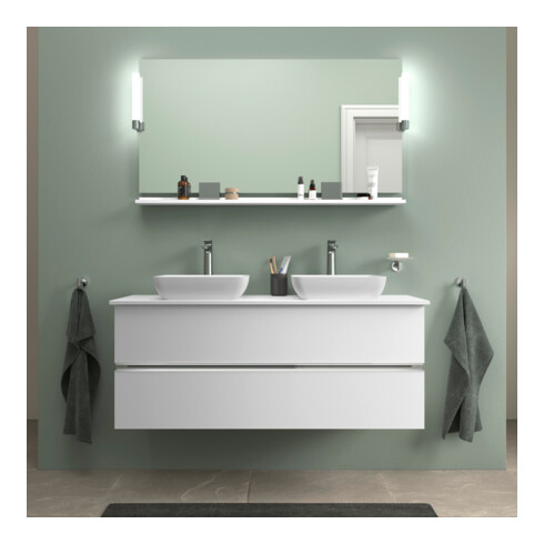 Duravit Aufsatzwaschtisch DuroCast + Sivida 40x40cm, weiß seidenmatt