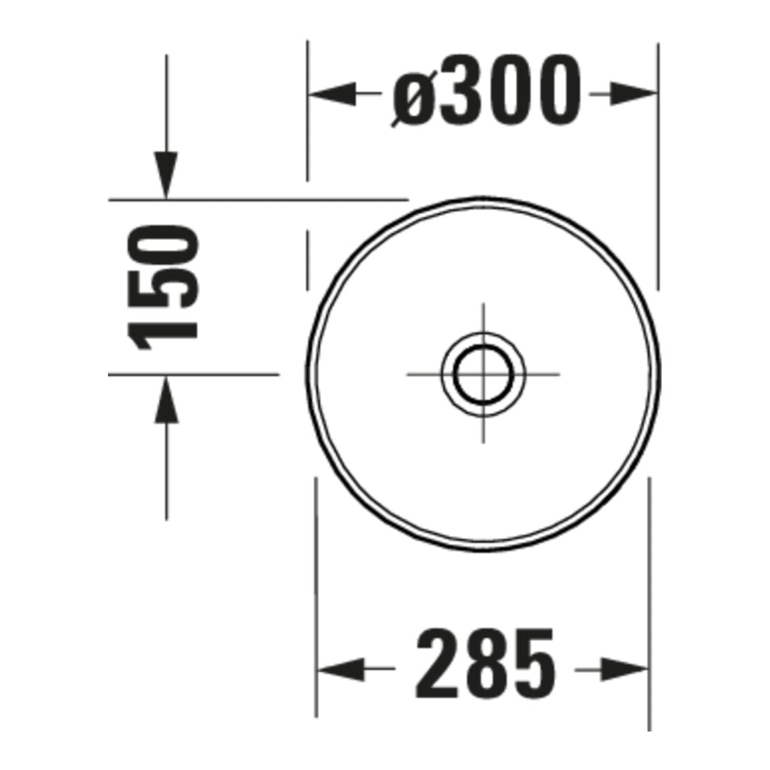 Duravit Aufsatzwaschtisch DuroCast + Sivida d= 30cm, weiß seidenmatt